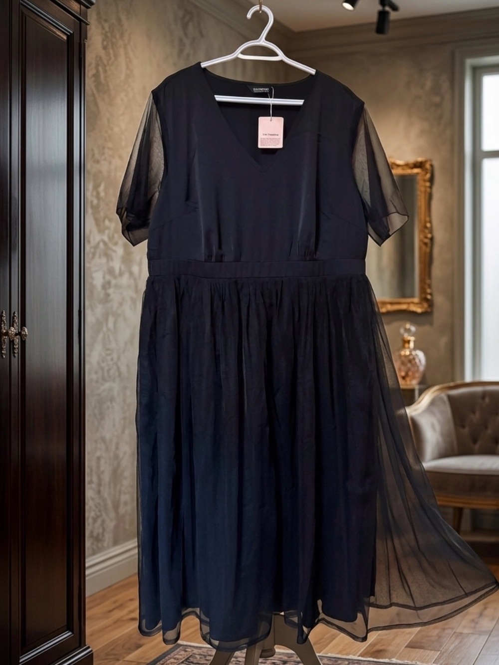 BloomChic Black V-Neck Dress with Tag